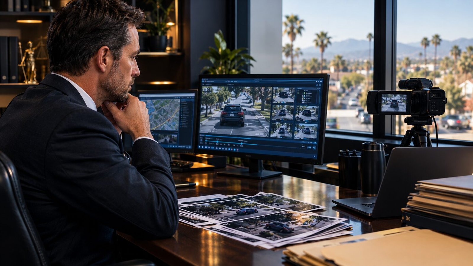 Family law investigator in California analyzing, downloading and preparing case evidence.